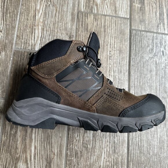 Carolina Boots Men's 11.5D  8" Waterproof Work Brown Leather Fabric Lace CA5053 - Picture 2 of 10